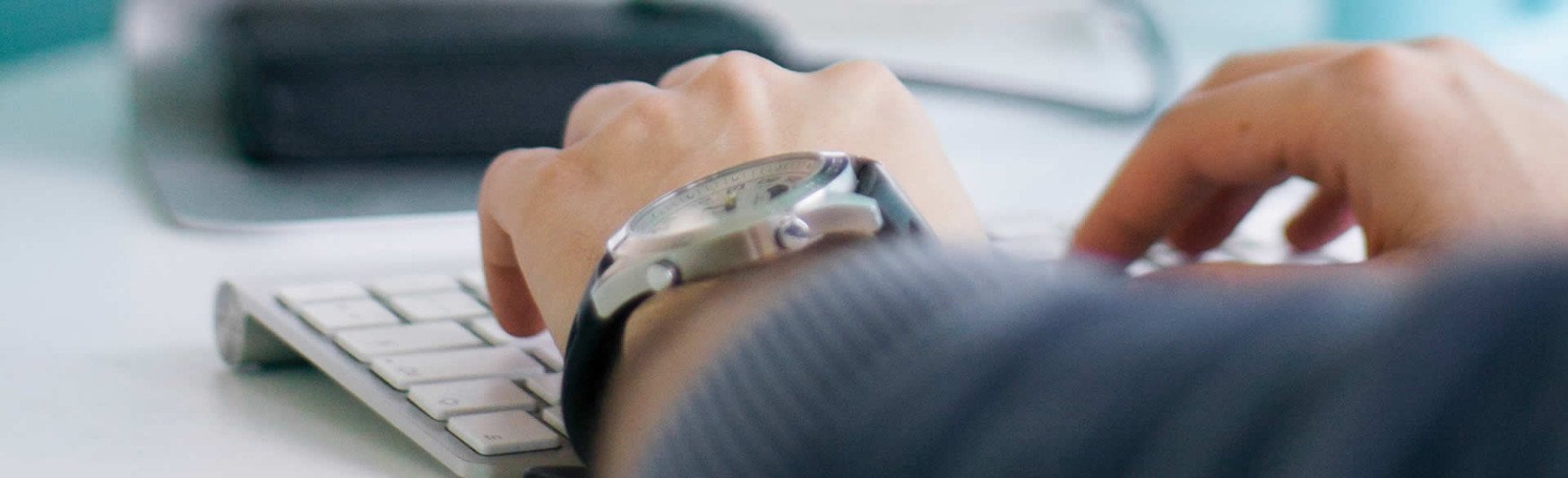 individual using a computer