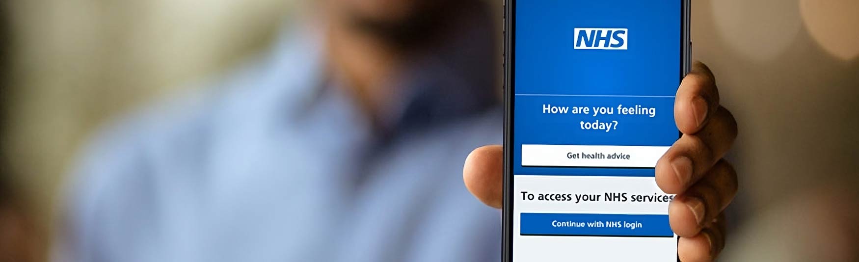 nhs app being displayed on a mobile phone